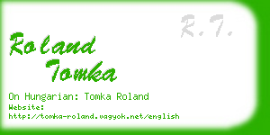 roland tomka business card